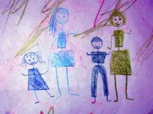 child drawing of family